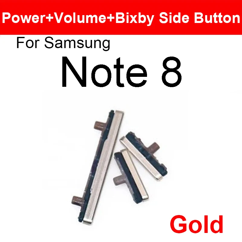 On/Off Power Side Button + Volume Button + Bixby Key For Samsung Galaxy S8 S9 S10 Plus S10+ Note 8 Button Key Replacement Parts