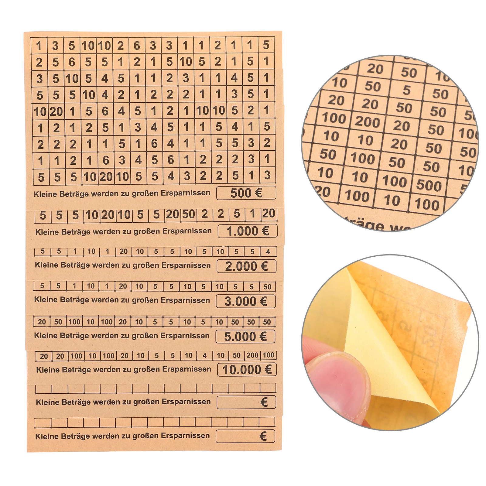 

2Sets Money Saving Challenge Stickers DIY Piggy Bank Labels Savings Track Charts for Family Budget Management