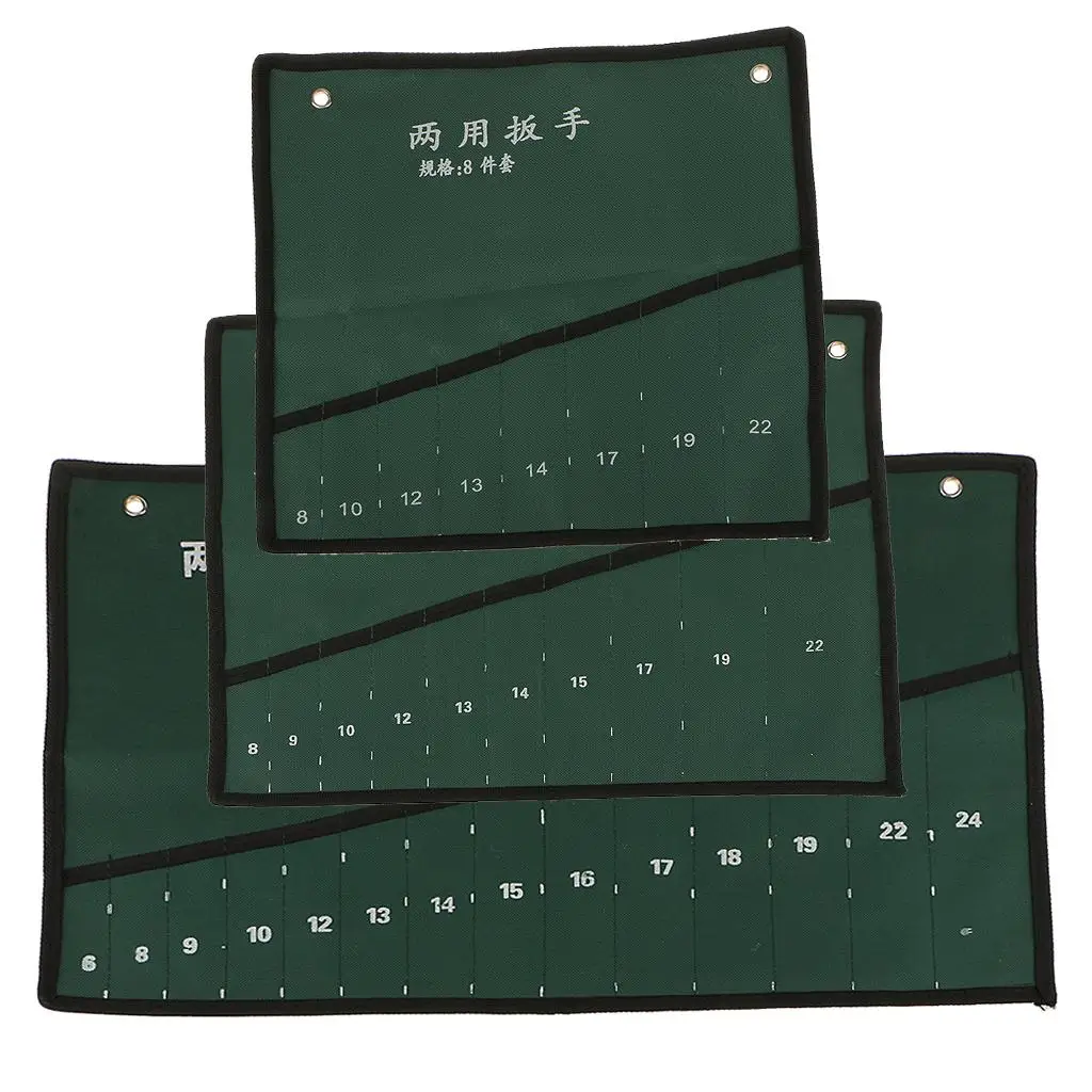 10 Hardware Tool Screwdriver Spanner Roll Up Storage Case Pouch Bag