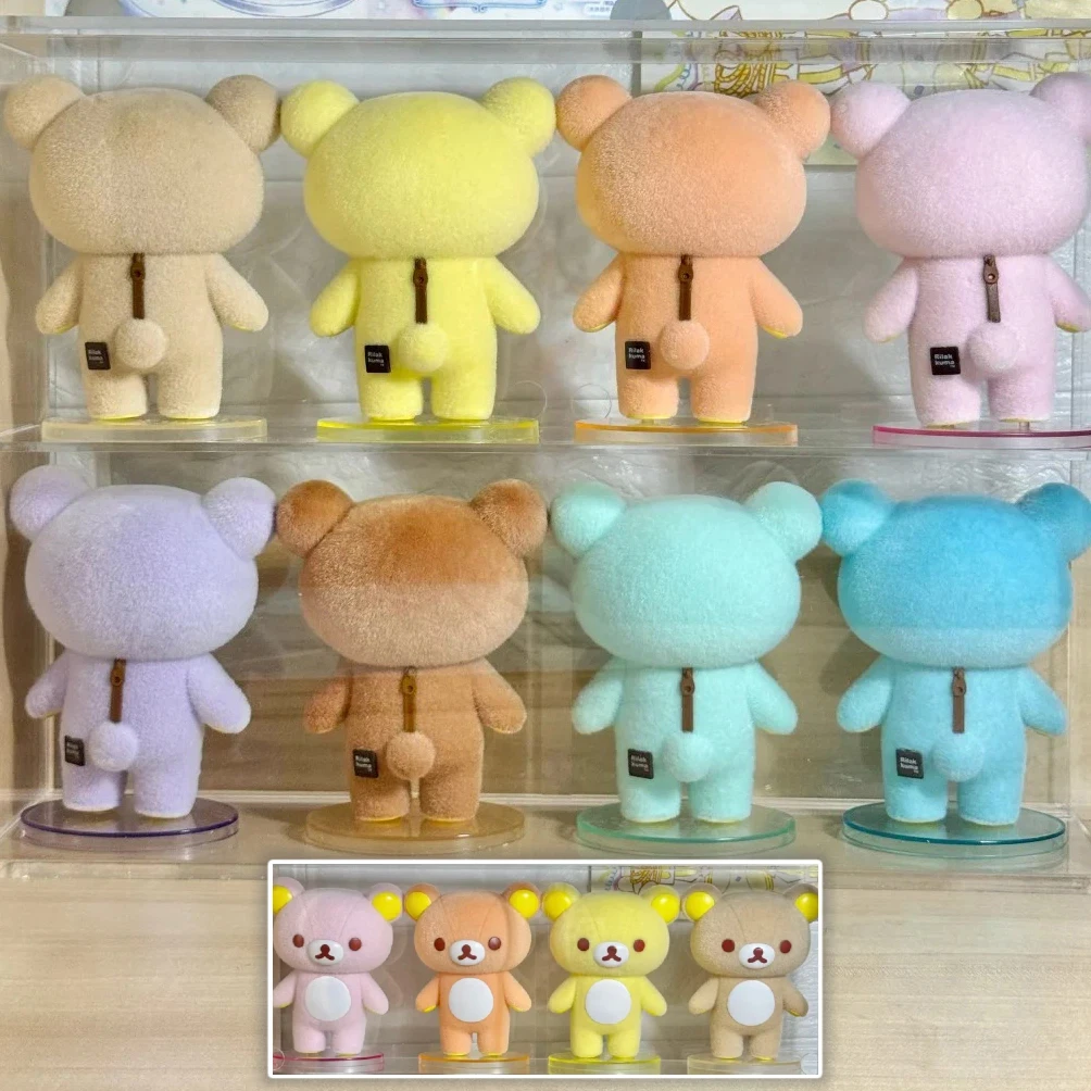 Nueva Caja Sorpresa Auténtica de la Serie de Colores Sherbet de Rilakkuma, Muñeco de Peluche, Artículos de Decoración para Escritorio, Caja Misteriosa Sorpresa, Regalo Lindo y Popular