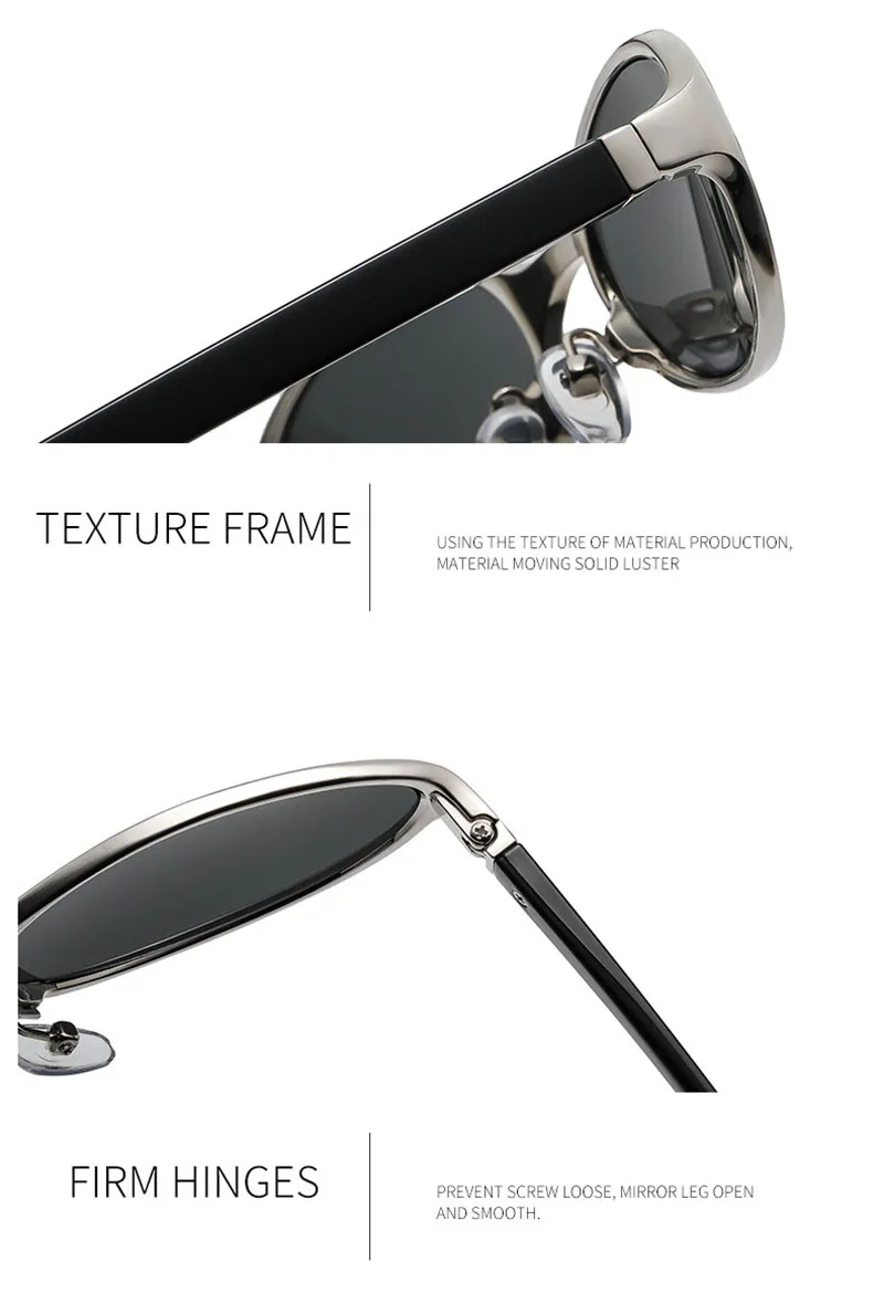 SHAUNA Neue kleine ovale Champagner-Sonnenbrille aus Metall, UV400 – Detail 12