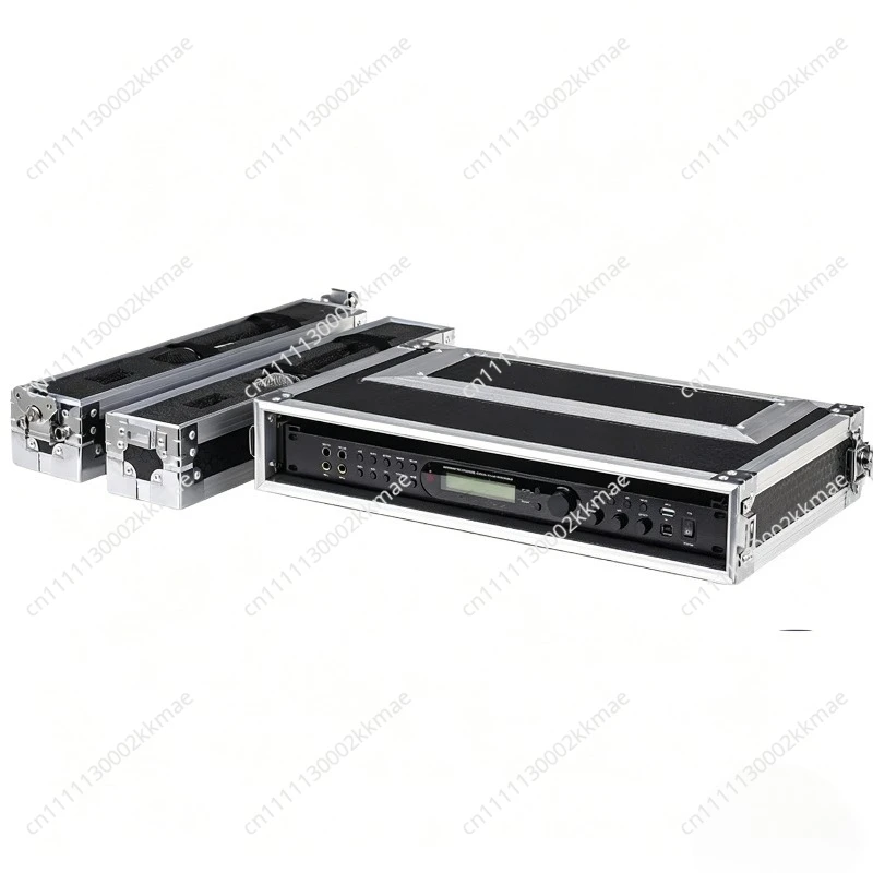 1U Microphone Flight Case Receiver Cabinet One-to-Two Wireless Storage Box Microphone Case Aluminum Alloy Mic Box