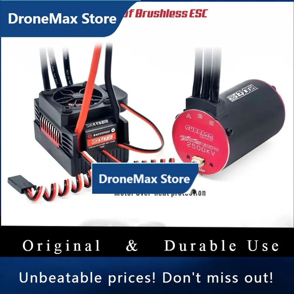 DroMaRocket RC Supersonic V2 80A 100A 120A 150A ESC Waterproof Brushless Speed Controller For 1/8 1/10 1/7 RC Car Parts