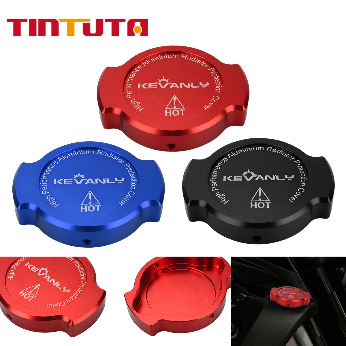 1PC KEVANLY Motorcycle Radiator Cap Modification Aluminum Alloy Decorative Cover Motorcycle Accessories