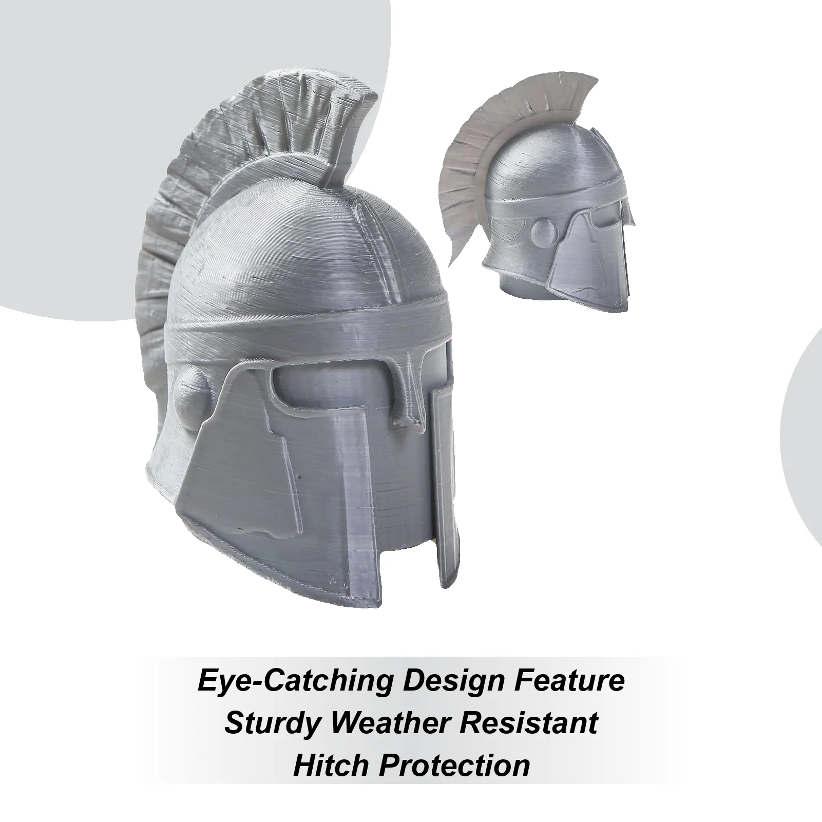 

Крышка сцепного устройства с 3D принтом, забавный мультяшный гладиатор в форме внешнего приемника, трубка сцепного штекера для автомобильных квадроциклов, лодок, грузовиков, буксировки автомобилей