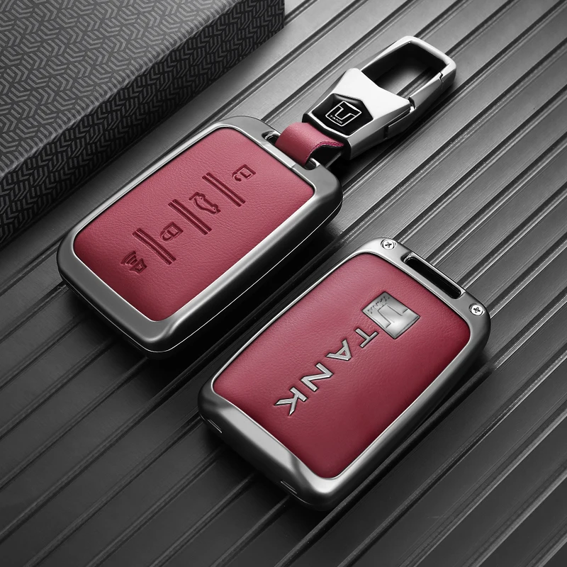 Car Zinc Alloy Key Fob Protective Housing For Tank 300 400 Hi4‑T 500 Hi4‑Z 700 Anti‑Drop Key Shell Auto Modification Accessories