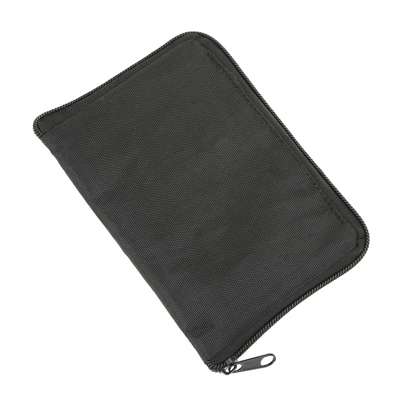 Zippered Storage Bags Instrument 16x11cm Portable Glucose Monitor Pouch Black Cloth Organizer Blood Meter