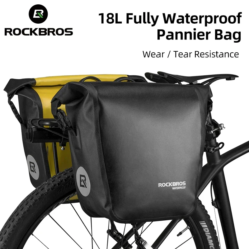 

ROCKBROS Bicycle Bag Waterproof 18-36L Portable Bike Bag Pannier Rear Rack Tail Seat Trunk Pack Cycling MTB Bag Bike Accessories