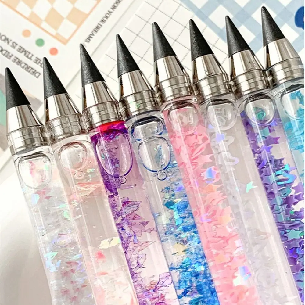 No Ink Unlimited Writing Pencil Art Sketch Technology Wind Flow Sand Pen Replacement Nibs Colorful Eternal Pen Stationery