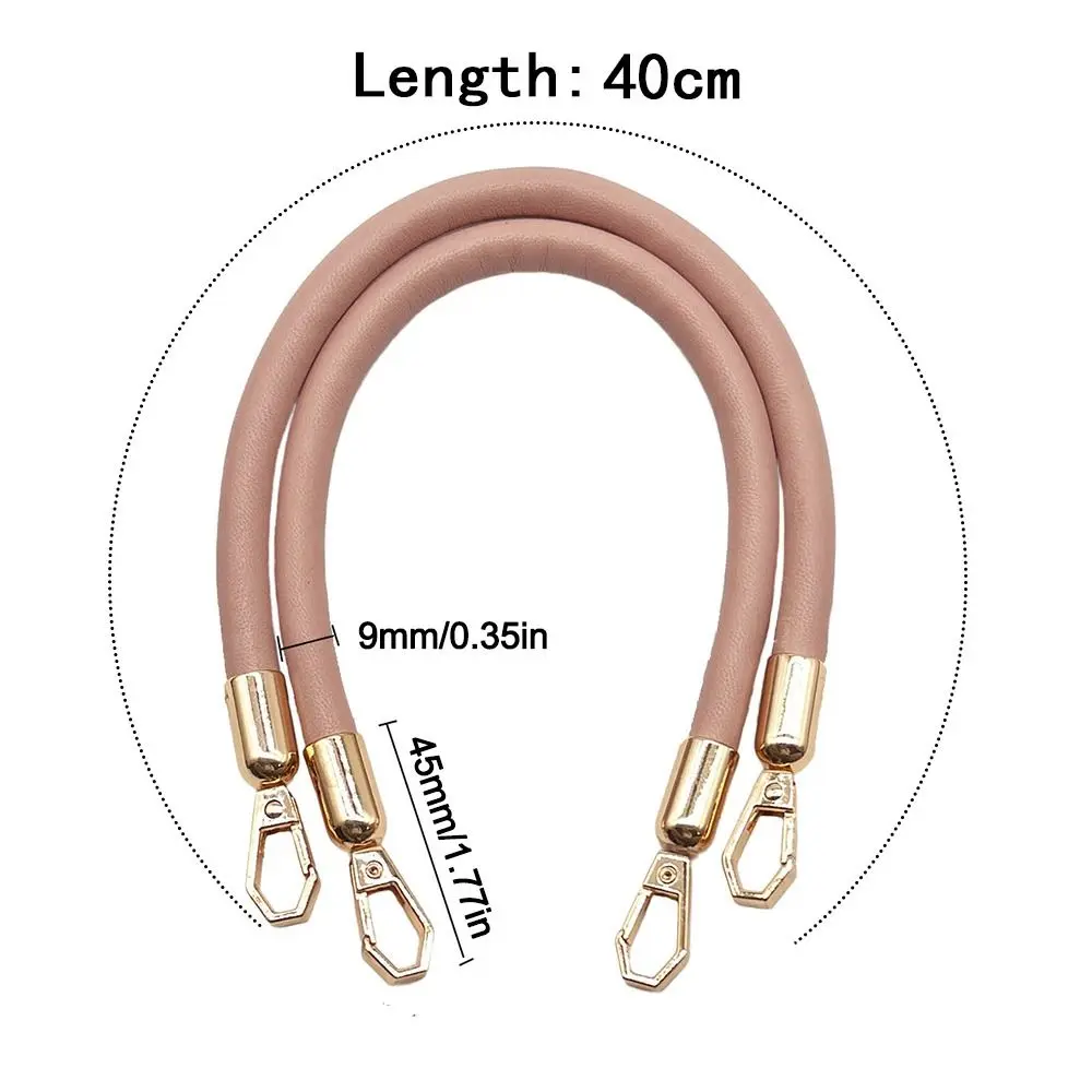 Portable PU Leather Handbag Belt Detachable Replacement Shoulder Bag Strap Gold Chain Buckle Bag Short Handles for Woman