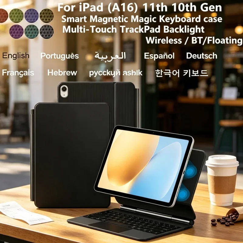 Keyboard Case for iPad A16 11 2025 Model A3354 A3355 A3356 Backlit for iPad 10th 10.9 A2757 A2777 A2696