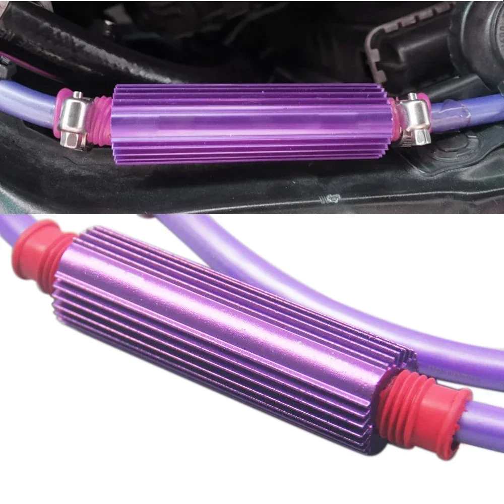 Car 15GA Grounding Cable Kit Purple Voltage Stabilizer Alternator Nano Set With Resistor