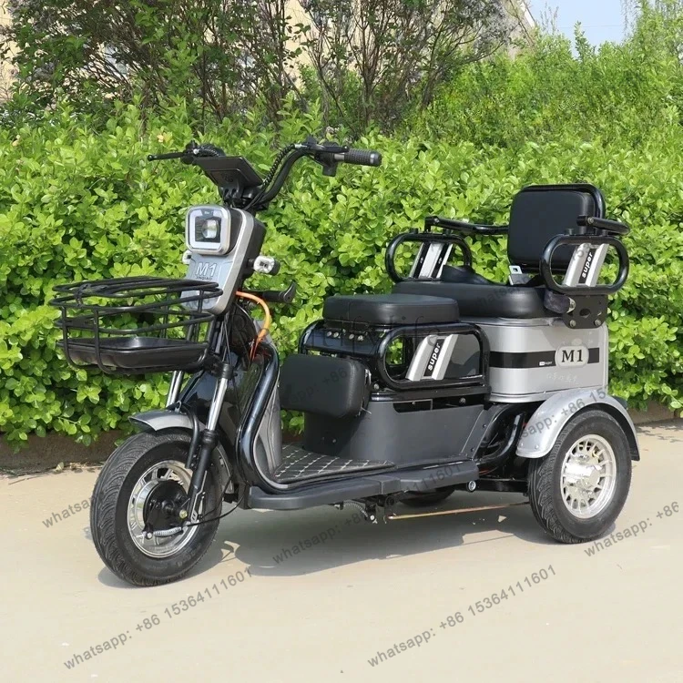

Electric vehicle household passenger and cargo dual-purpose battery car leisure scooter can seat three people