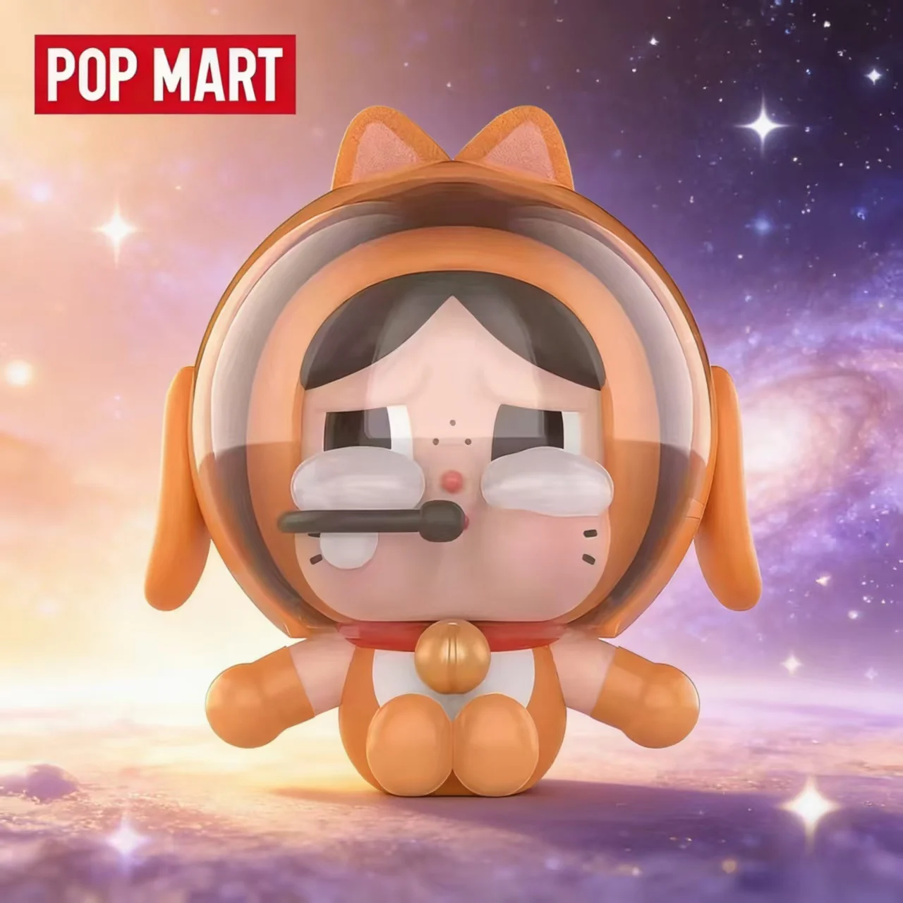 

POP MART Crybaby Space Cat Orange Anime Action Figure - Blind Box Mystery Surprise Collectible Model Toy