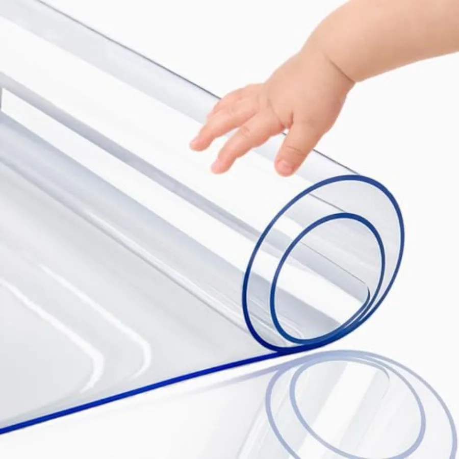 

42x78 Inch Clear Vinyl Table Cover - 1.5mm Thick Desk Pad Protector for Wood, Dining, Coffee Table, Office, Writing Desk