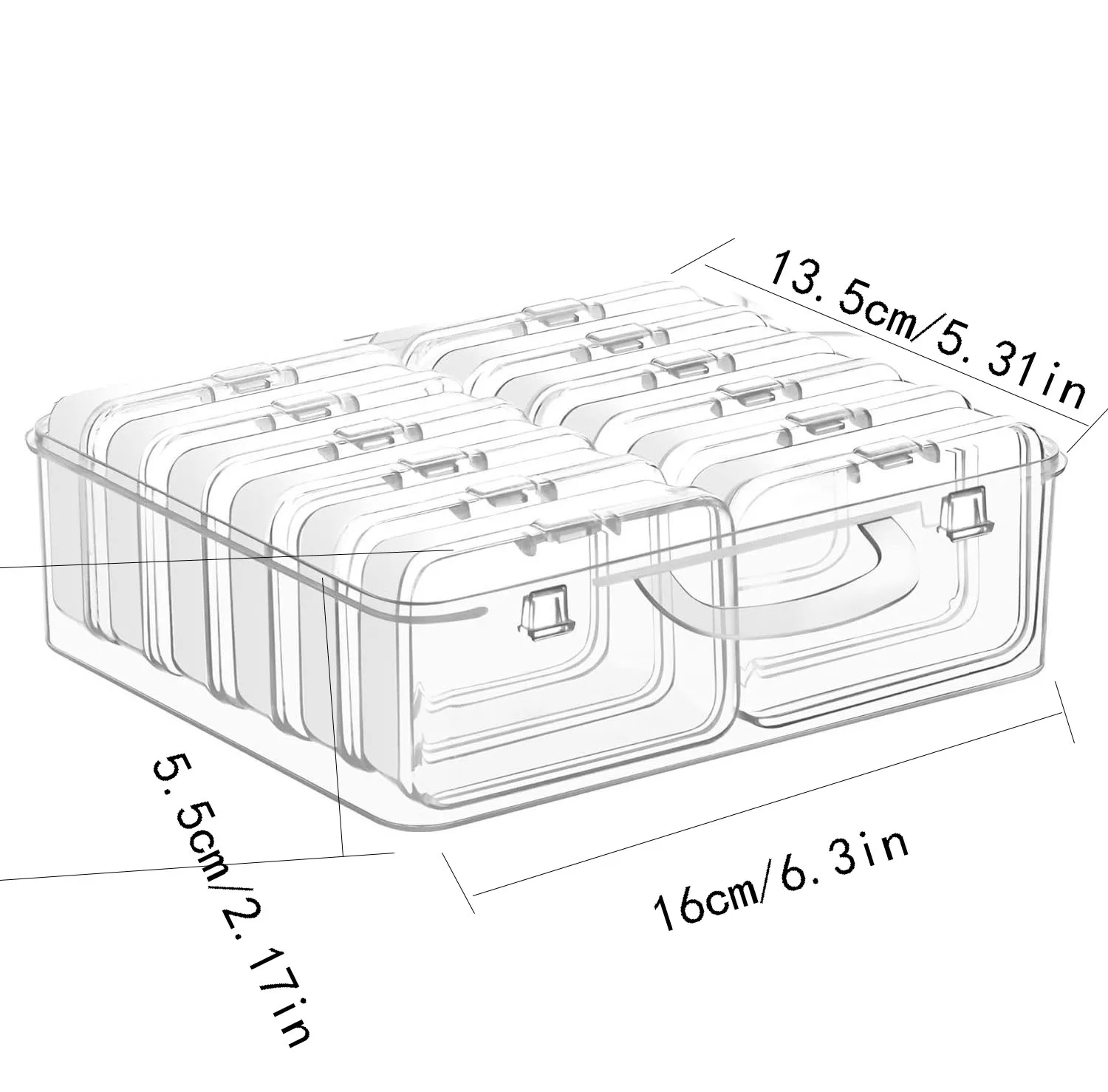 New Large 4/10/12/26 Slots Diamond Painting Storage Box Nail Art Jewelry Mosaic Storage Container, Multifunctional Storage Case