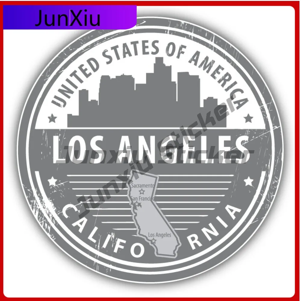 

Los Angeles California Usa Creative Sticker Stamp Travel Car Decal Bumper Stickers For Air Conditioners Anime Style Wall Use