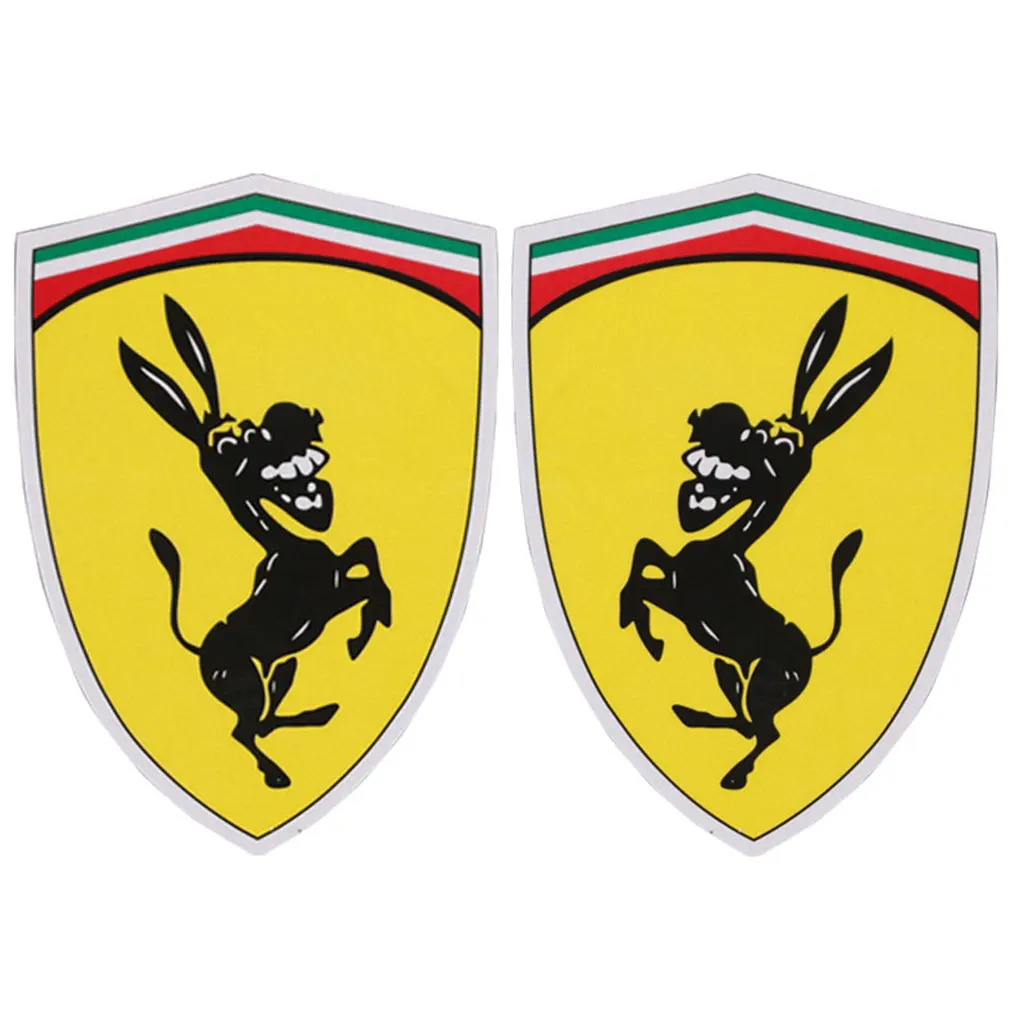 1/2/3/5 Car Sticker Donkey Pattern Self-adhesive Decal Decoration Vehicle Stickers Accessories Replacement for Ferrari Type 1