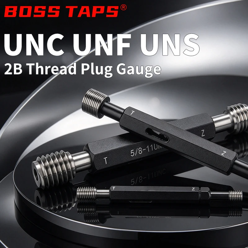 BOSS TAPS 1PCS 2B UNC UNF UNS Steel Mer-cury Gage American Standard Fine Thread Plug Gauge 5I8 11I16 3I4 13I16 7I8 15I16 1-8-32