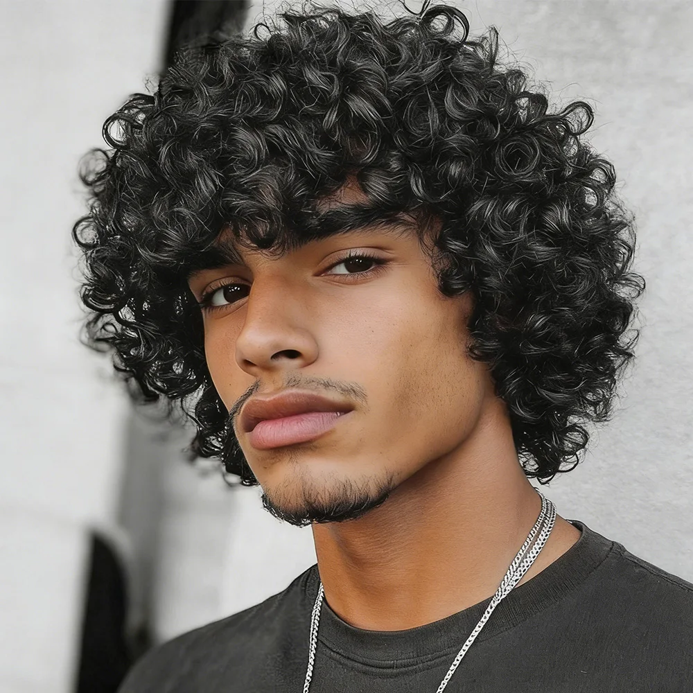 

Классическая короткая афро-каре стрижка с объемной текстурой, премиум-качество, натуральный черный цвет, машинная работа, из натуральных человеческих волос.