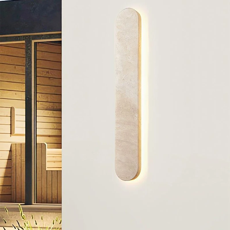 Modern rectangular natural LED wall lamp Sconce LED limestone lamp 3000K 4000 5000K living room