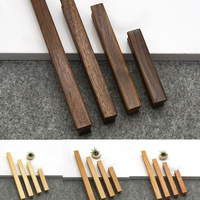 Walnut Wooden Furniture Handle Drawer Knobs Kitchen Cabinets Pulls Long Handles Cabinets and Drawers Dresser Knobs Wardrobe Pull