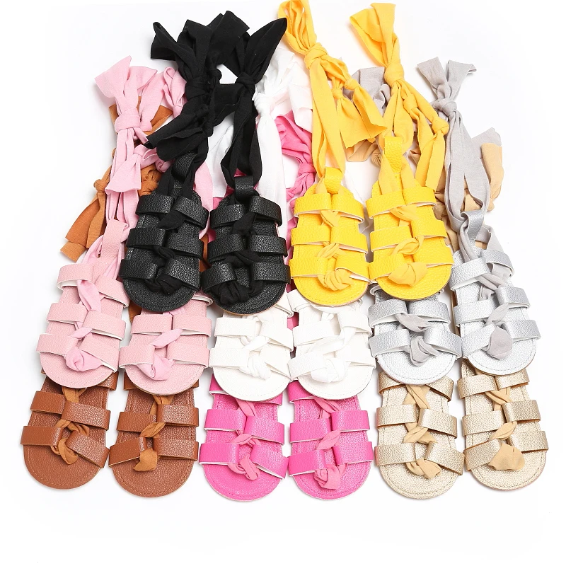 

Cute Baby Girls Top Strap Sandals Newborn Soft Rubber Sole