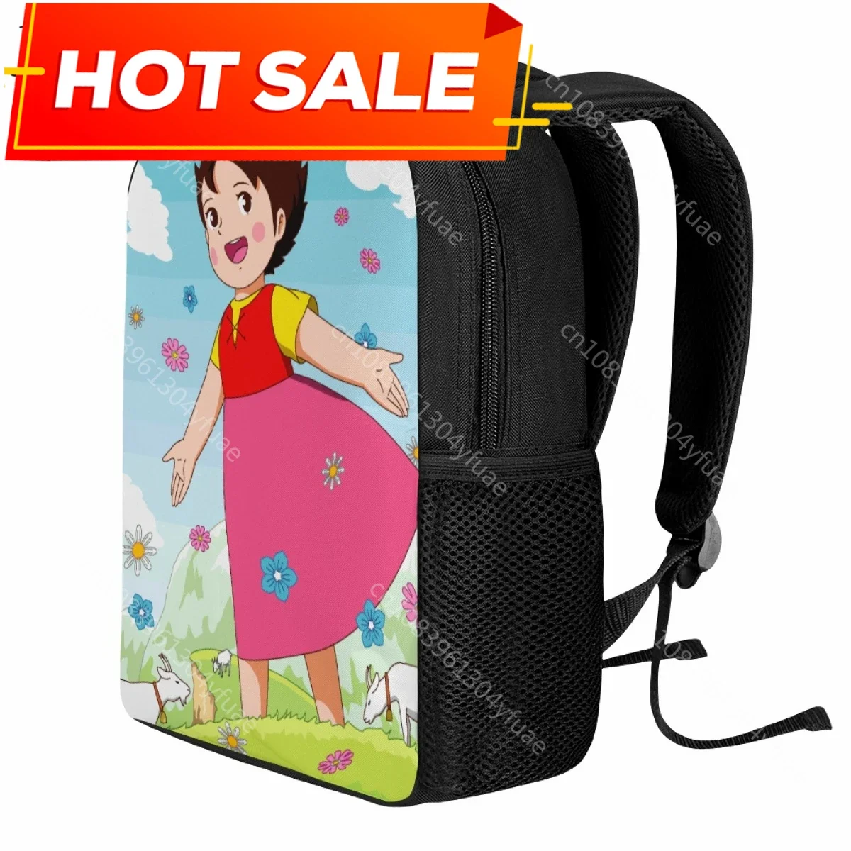 Bolsa Kawaii Cartoon para Jardim Infantil, Menina dos Alpes, Bolsa de Livro Pequena, Mochila Prática de Viagem, Nova