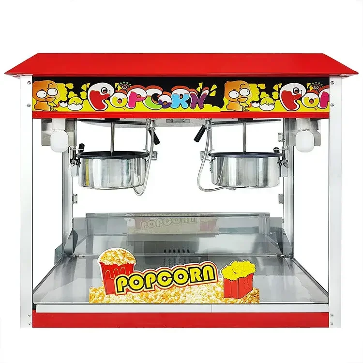 Commercial Electric Popcorn Machine Industrial Caramel double pot Popcorn