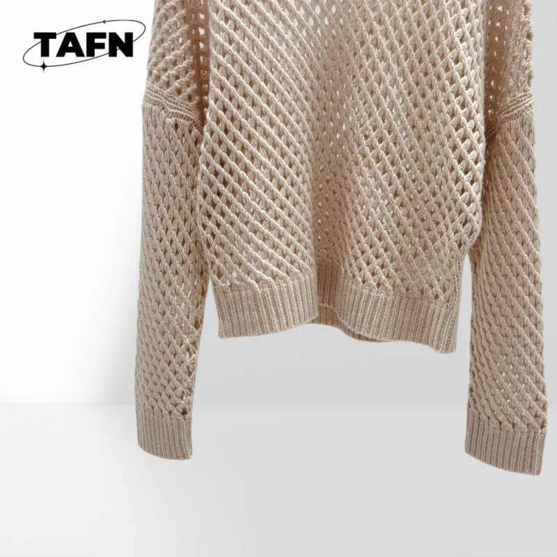 女性用ソフトで暖かいウールニットセーター、どんな服装にも合わせやすい、女性用トレンディなストライプニットセーター、快適なAH1606