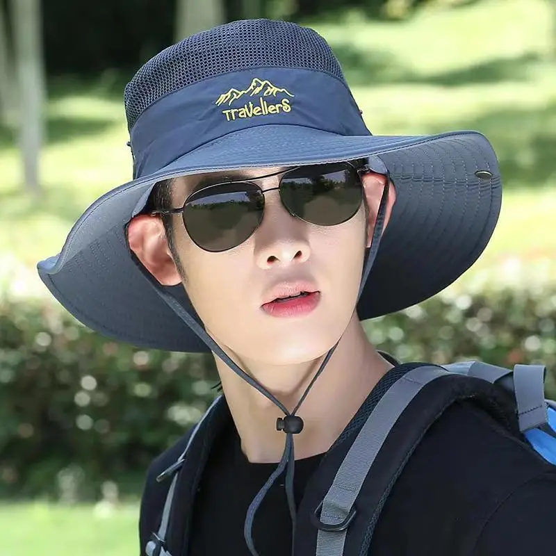1PCS Summer UV-proof Big Eaves Hat Summer Sunshade Fisherman Sunscreen Outdoor fishing Waterproof Quick drying Breathable Cap