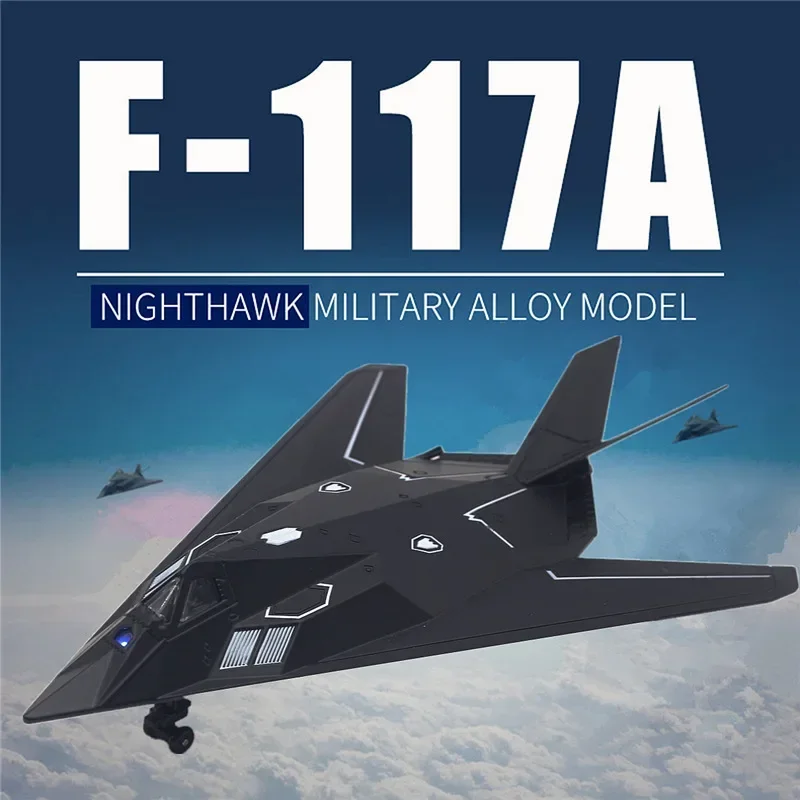 American Nighthawk F-117A modello di aereo da combattimento stealth lega di simulazione regali giocattolo per bambini