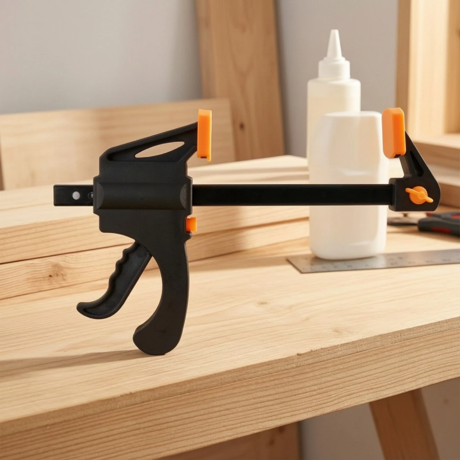 Trigger Clamp Mini Woodworking Clamp Compact Quick-Release for Woodworkers, DIY Projects, Workshops