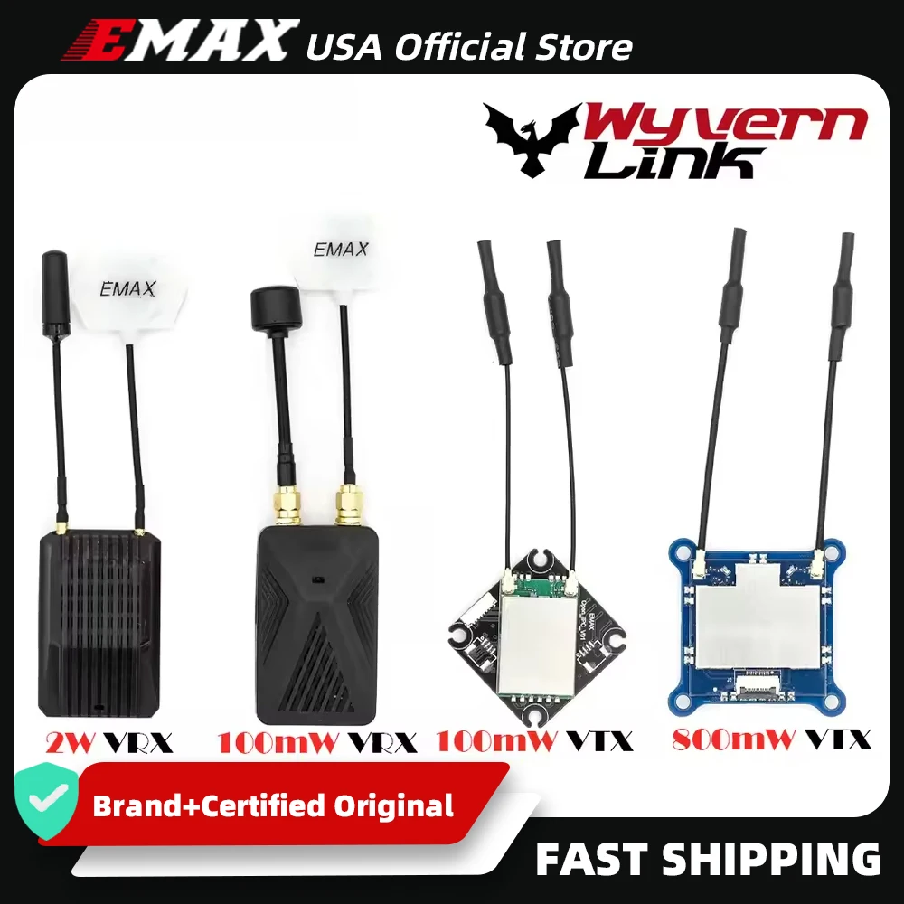 

Официальные модули EMAX USA Wyvern Link Open IPC VTX RX Alpha, 100 мВт, передатчик и приёмник видео с высоким разрешением