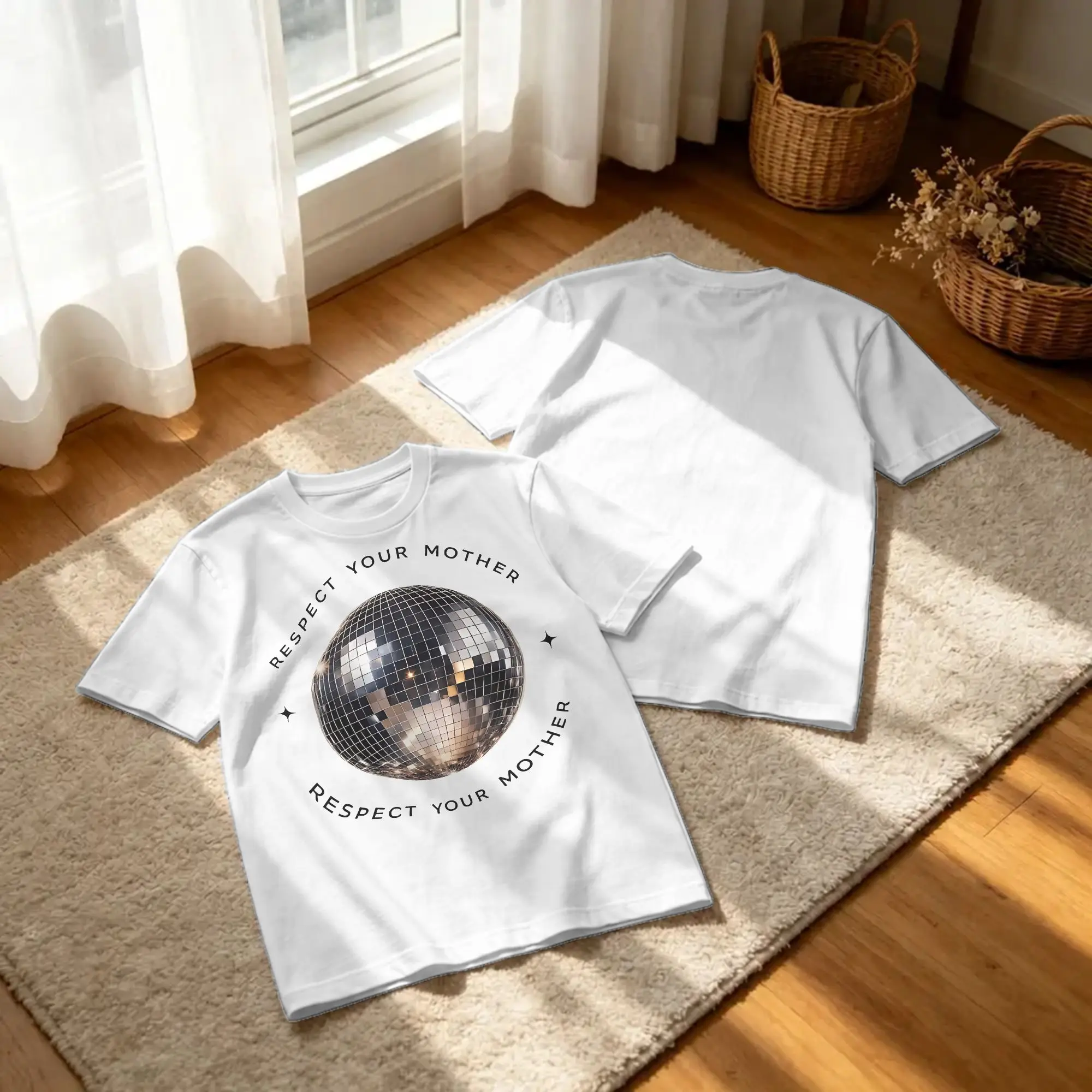 Casual Harrys Styles Respect Your Mother Disco Ball T-Shirts Men Round Collar Cotton T Shirt  Short Sleeve Tee Shirt 6XL Clothes