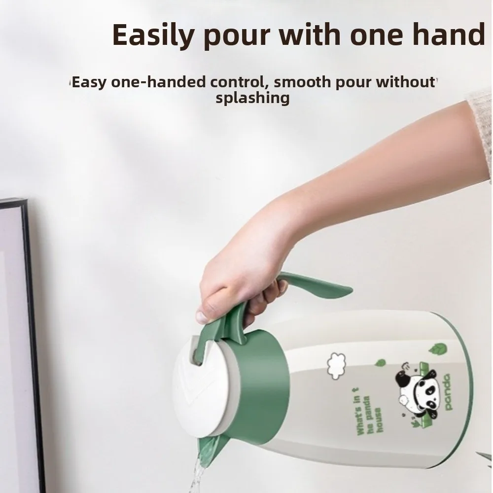 سعة كبيرة معزول غلاية الزجاج بطانة الداخلية العزل الحراري ترموس تفريغ الباندا نمط مانعة للتسرب زجاجة تُرمُس