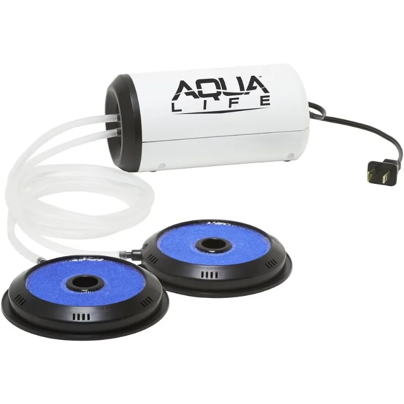 

Aqua-Life Dual Output Aerator | Available in 12V and 110V | 50-Gallon & 100-Gallon Capacities