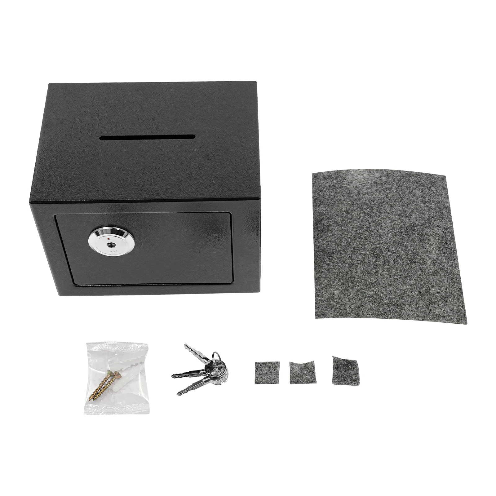 Small Safe Box with Drop Slot Cash Safe Box for Cabinets Home & Office Security
