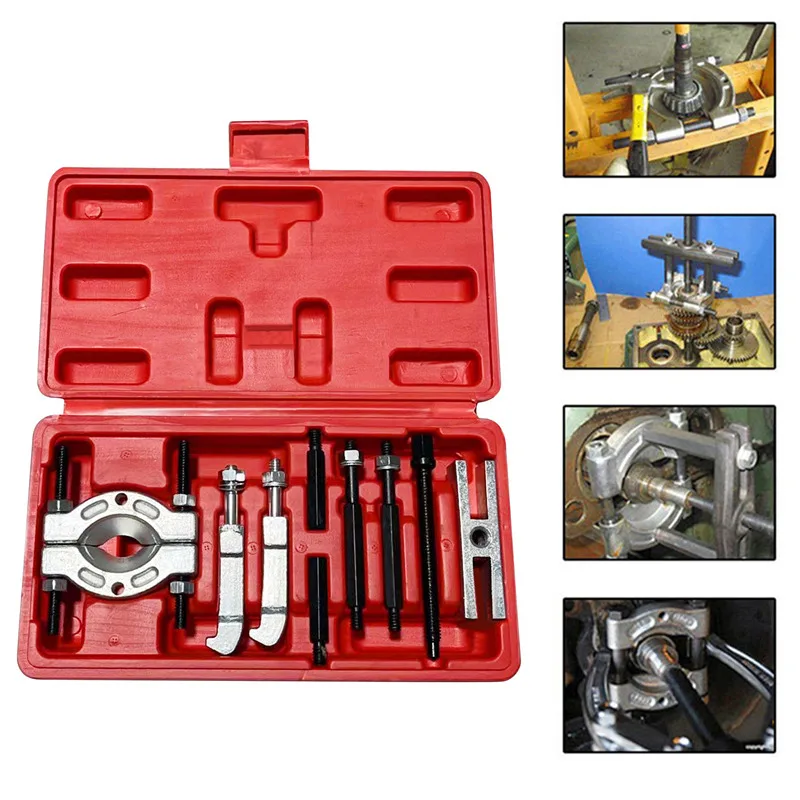 Car Bearing Separator Puller Set Portable Bearing Removal Tool Kit Metal Bearing Splitter Gear Puller Tools Set With Box