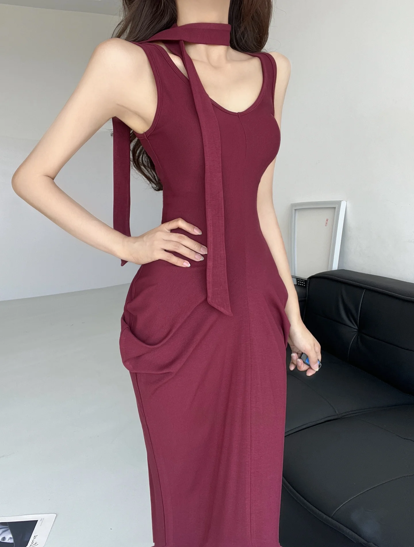 Muse Kardaian Clessidra Vita Slim Lungo Strapl Dr Bellissimi Fianchi Vaion Piano-lunghezza Dr Donna Estate Dr