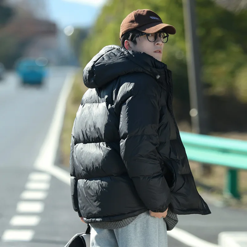 Short Down Jacket Graphene Heating Thickened White Goose Down Warm Windproof Coat Men Winter Hooded Down Puffer Jacket JK-097