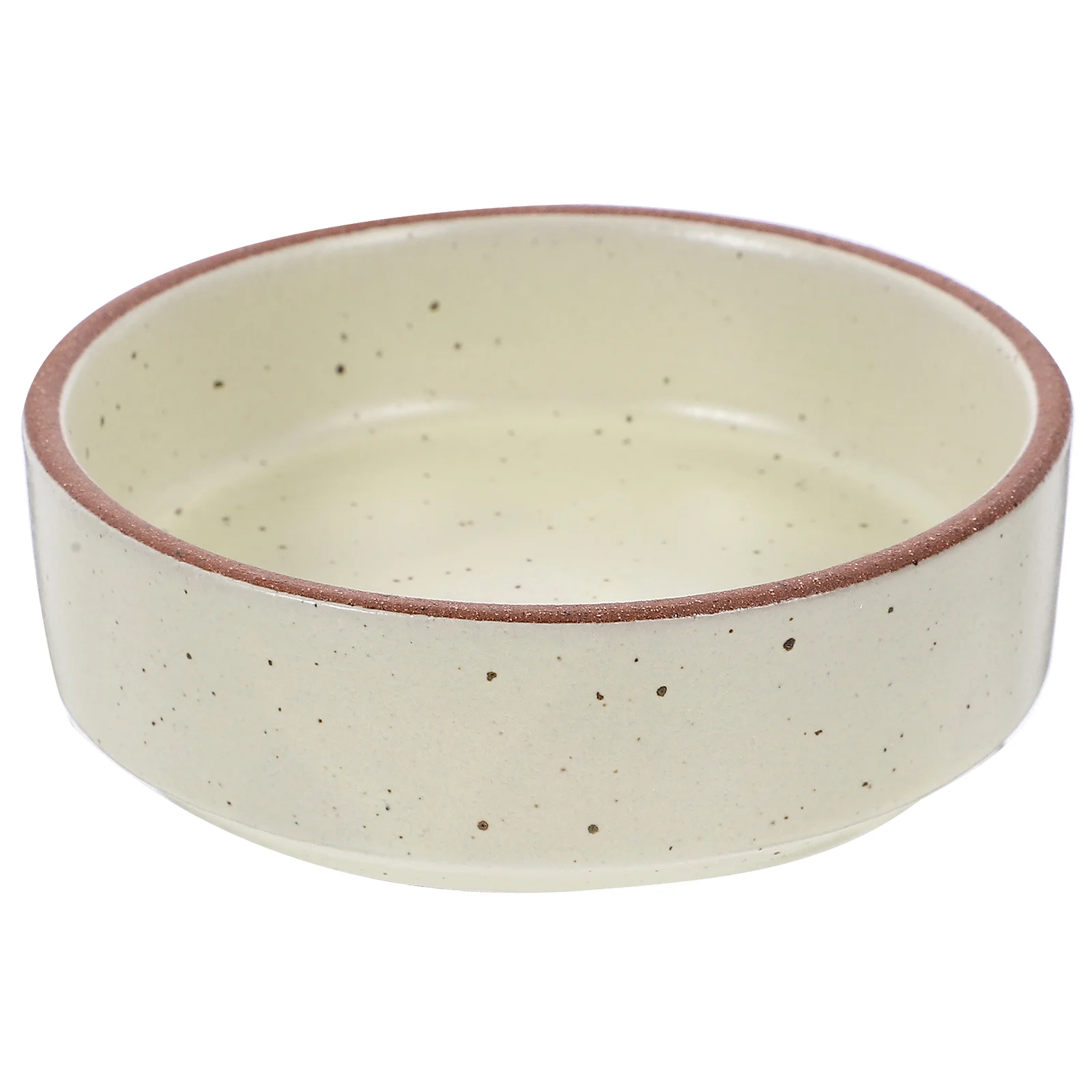 Retro Stoneware Round Dish Soy Sauce Dishes for Dipping Small Ceramic Tea Bag Plates Disc Bowls