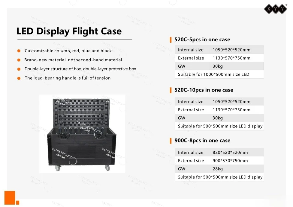 XYY Professional Wholesale Plastic Cable Trunk Road Box Storage Flight Case  Trade Show Storage Box with Wheels