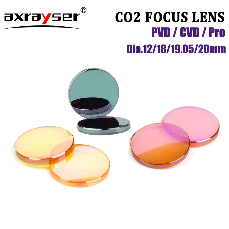 CVD/PVD/Pro CO2 Laser Focusing Lens Diameter 18 19.05 20mm Focal Length 38.1 50.8 63.5mm for CO2 Laser Engraving Cutting Machine