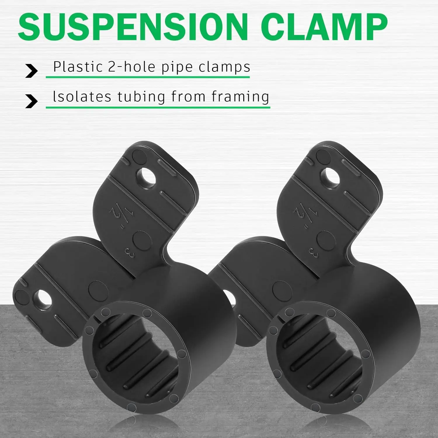 50 Pack Heavy Duty Plastic Pipe Clamp For PEX CPVC Copper Piping 1/2 3/4Inch FOR IDEAL For Water Supply And Heating Systems