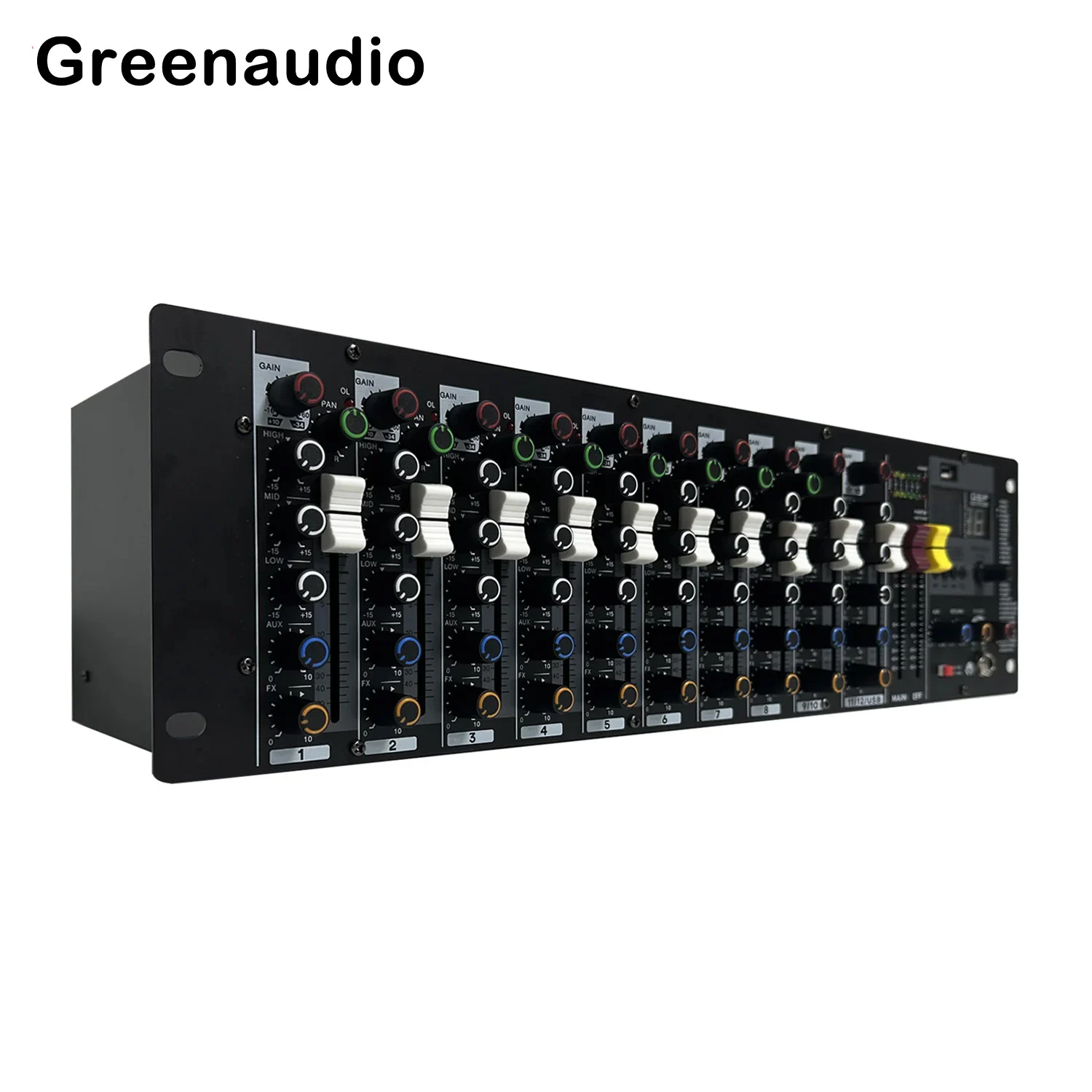 GAX-K12 embedded 12 channel mixer mixing effect simulation audio console professional rack installation