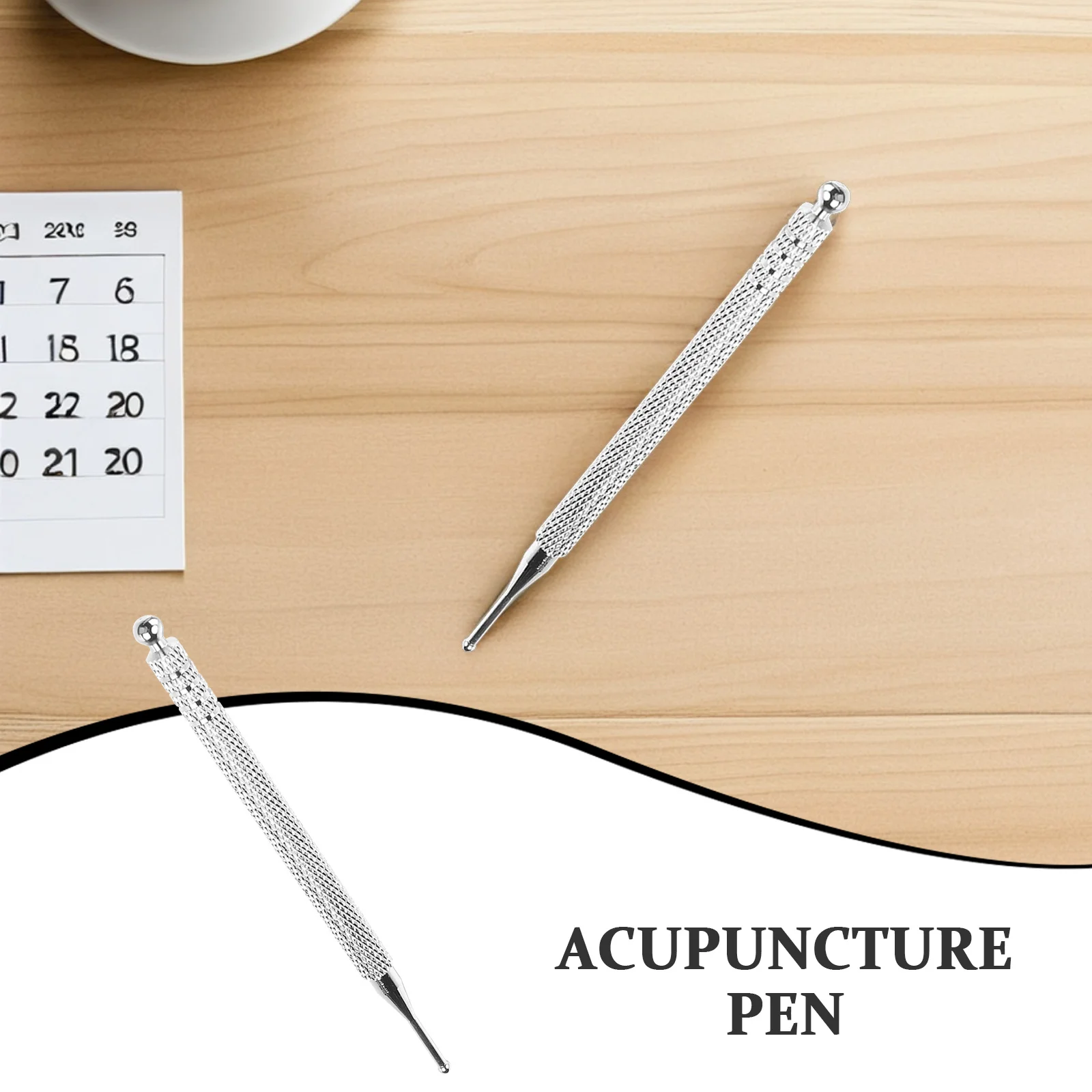 2 قطعة الأذن الوخز بالإبر نقطة التحقيق خفيفة الوزن المحمولة الوخز بالإبر القلم لعلاج الوجه ريفلكسولوجي الأذن نقطة مدلك الألم #5