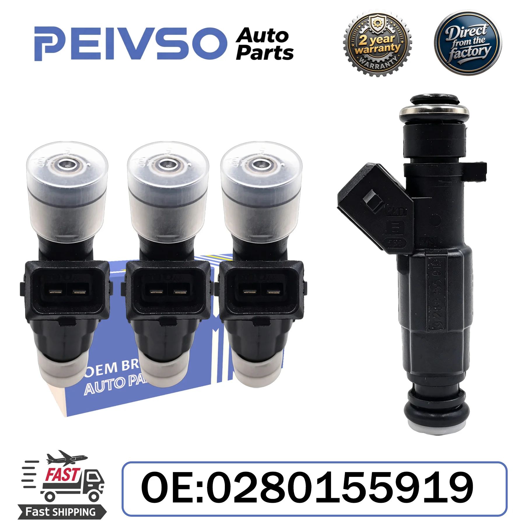 PEIVSO 4pcs/lot 0280155919 030906031J Fuel Injectors For VOLKSWAGEN&SEAT CADDY / FLIGHT / POLO / AROSA / CORDOBA 1.4