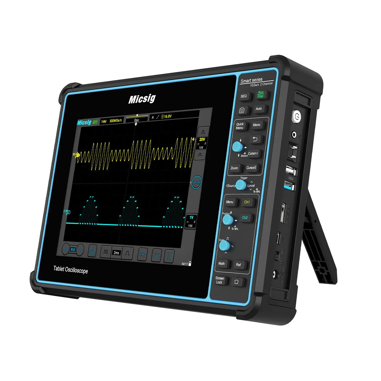 

Micsig SATO2002 200MHz 1GSa/s 2CH Automotive Oscilloscope Tablet Oscilloscope Supports Bus Decoding