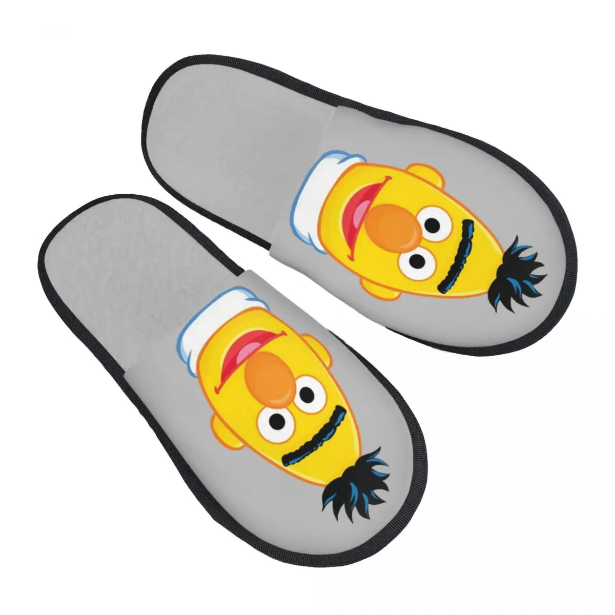 

Custom Cookie Monster Television Programs Memory Foam Slippers Women Soft Warm House Slippers